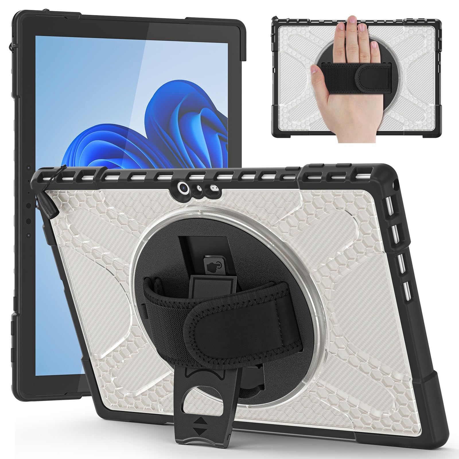 Coque Surface Pro 7 Plus antichoc avec béquille 360 rotative - 8