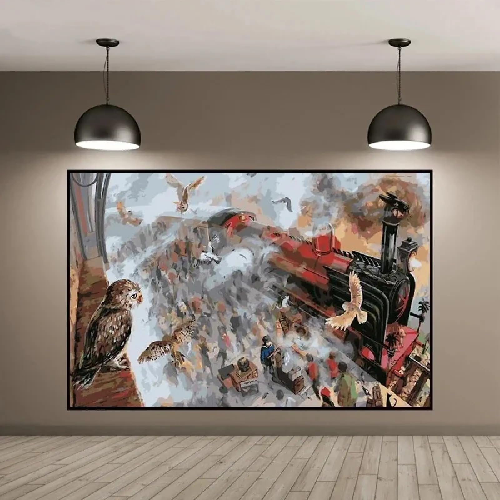 Image train à vapeur nostalgique voyage d'antan affiche murale pour maison
