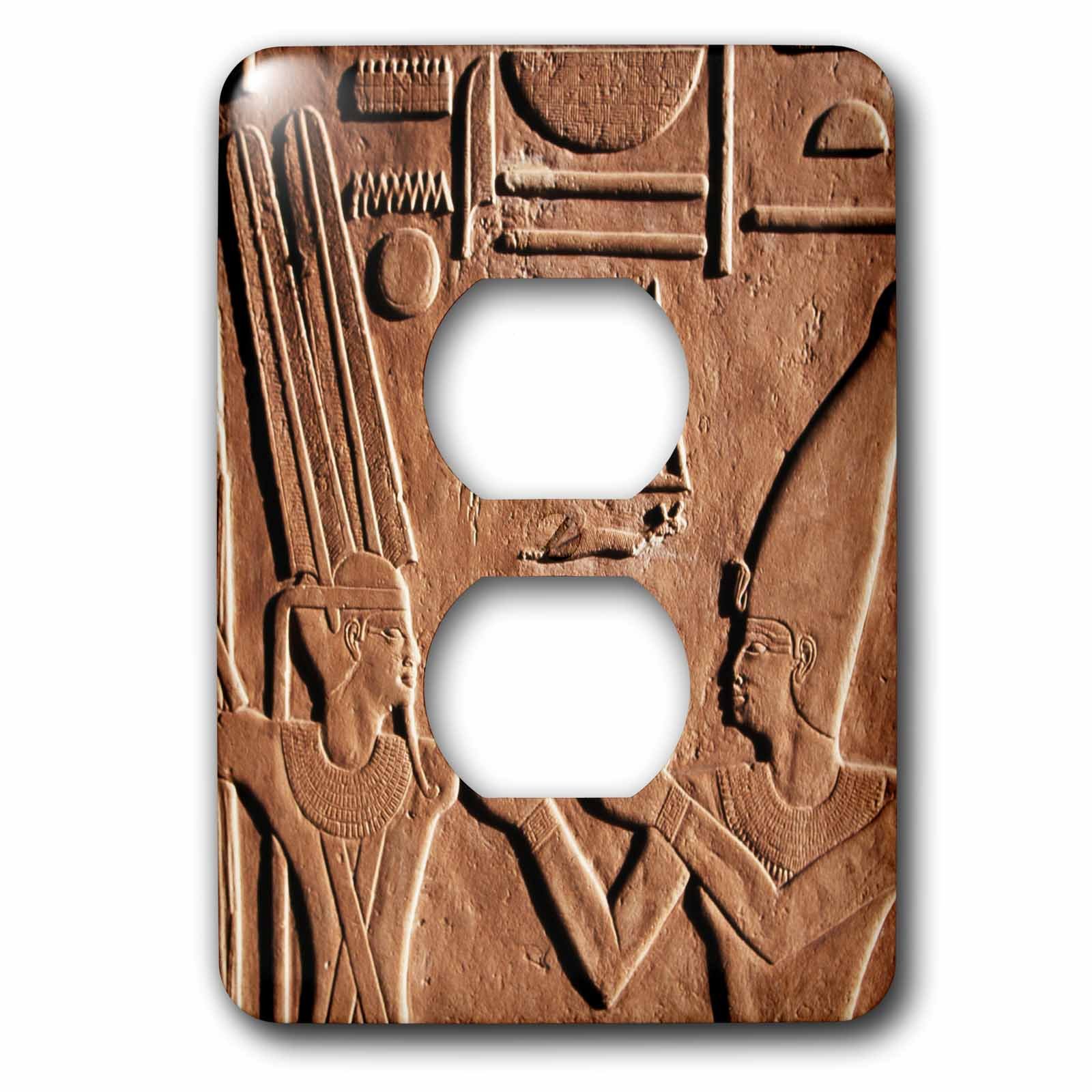 Détail tête dieu Min Égypte Louxor temple Karnak impression net