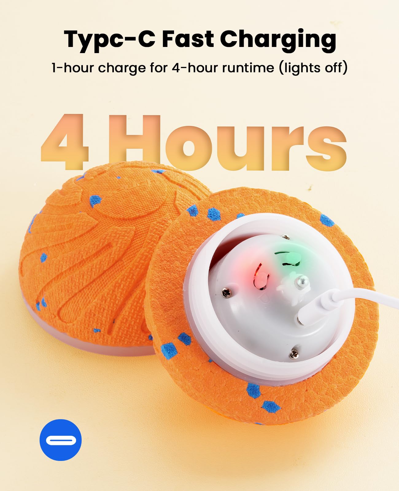 Xeuch Balle interactive intelligente pour chien, balle mobile automatique pour chiot, chiens de taille moyenne et grande, matériau ETPU, jouet rebondissant rotatif et rotatif activé par le mouvement