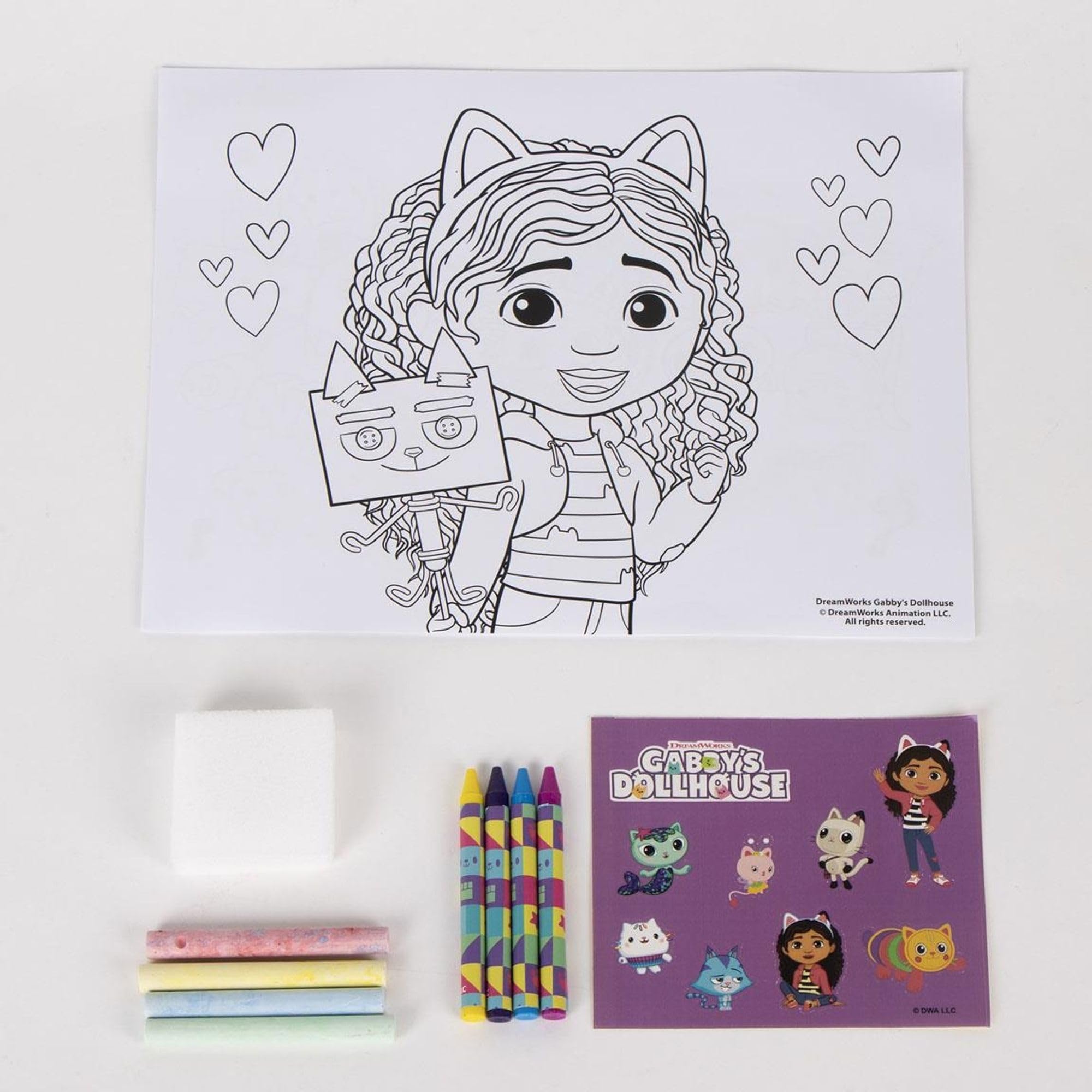 Magnetisches Zeichenbrett „Gabby's Dollhouse“ mit Tragetasche und Zubehör – wiederverwendbares Schreibbrett für Kinder für Mädchen und Fans von „Gabby's Dollhouse“