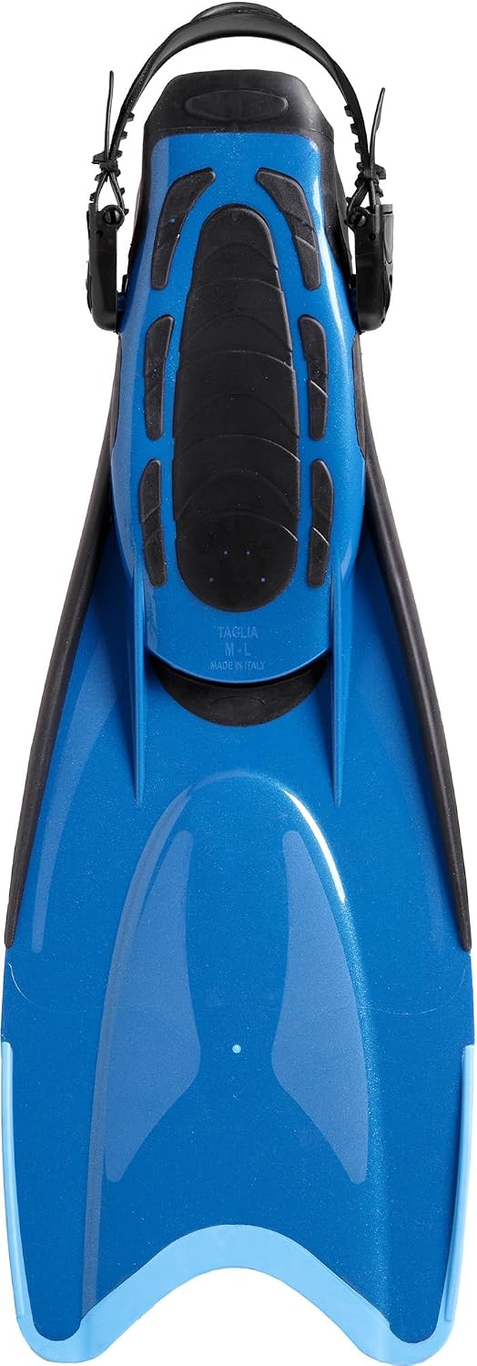 Cressi Snorkeling Adjustable Fins for All Family - Long Blade Versatile Open Heel Flippers - Palau: Made in Italy