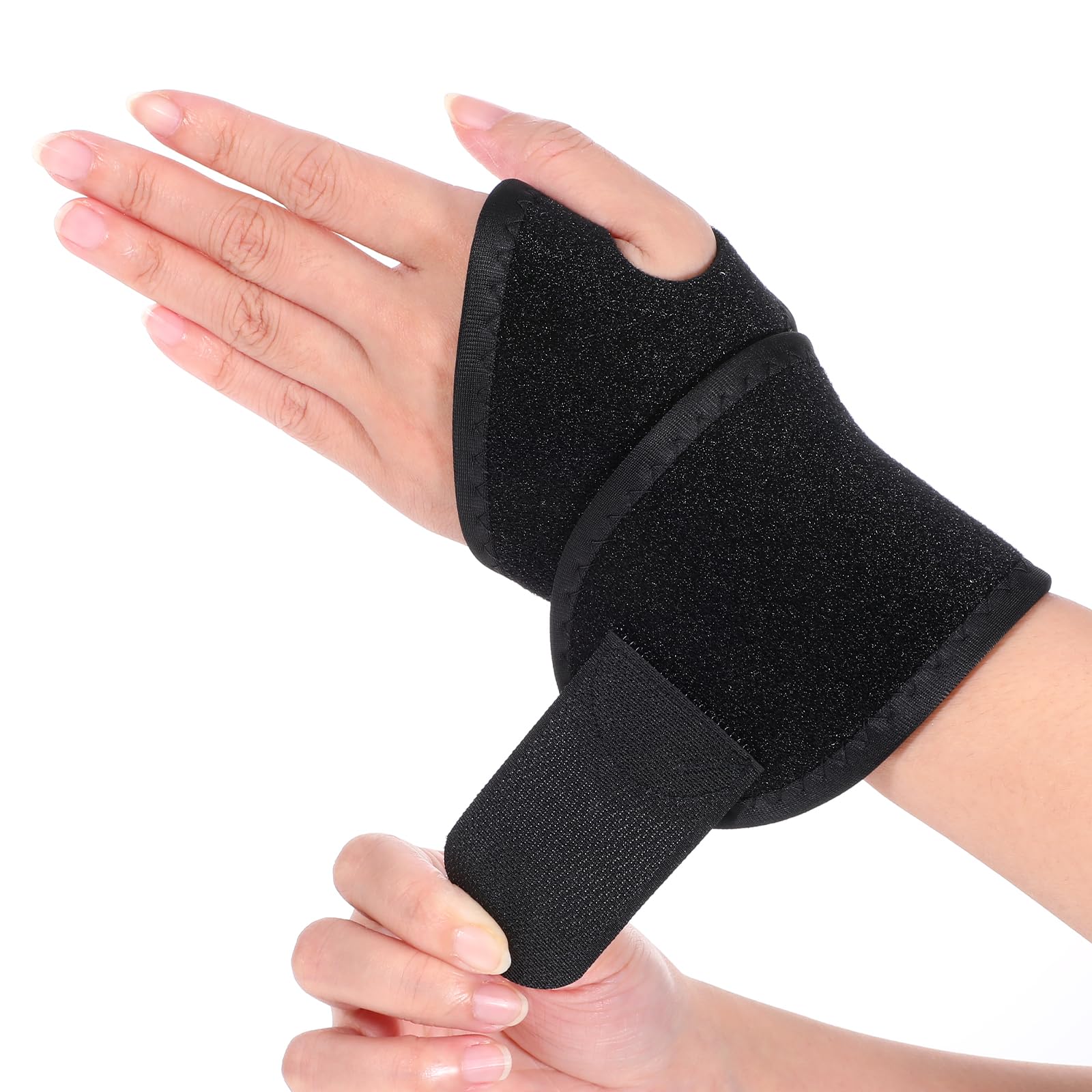 2 Pack Adjustable Wrist Brace Compression Straps Ulnar Wrist Brace for Right Left Hand Ultra-Thin Elastic Wrist Wraps