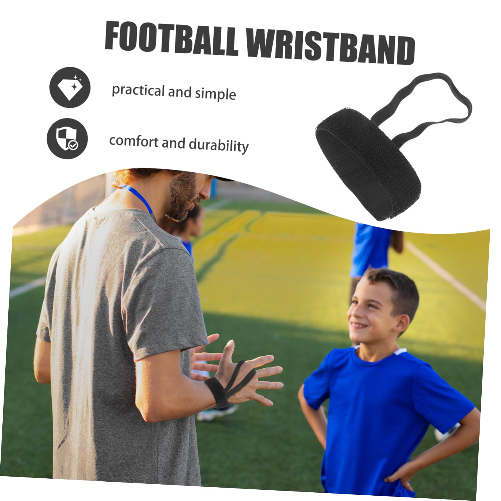 NULYLU 6 Pack Soccer Referee Wristband Official Game Accessory Slide Side Clip Comfort Fit Durable Material