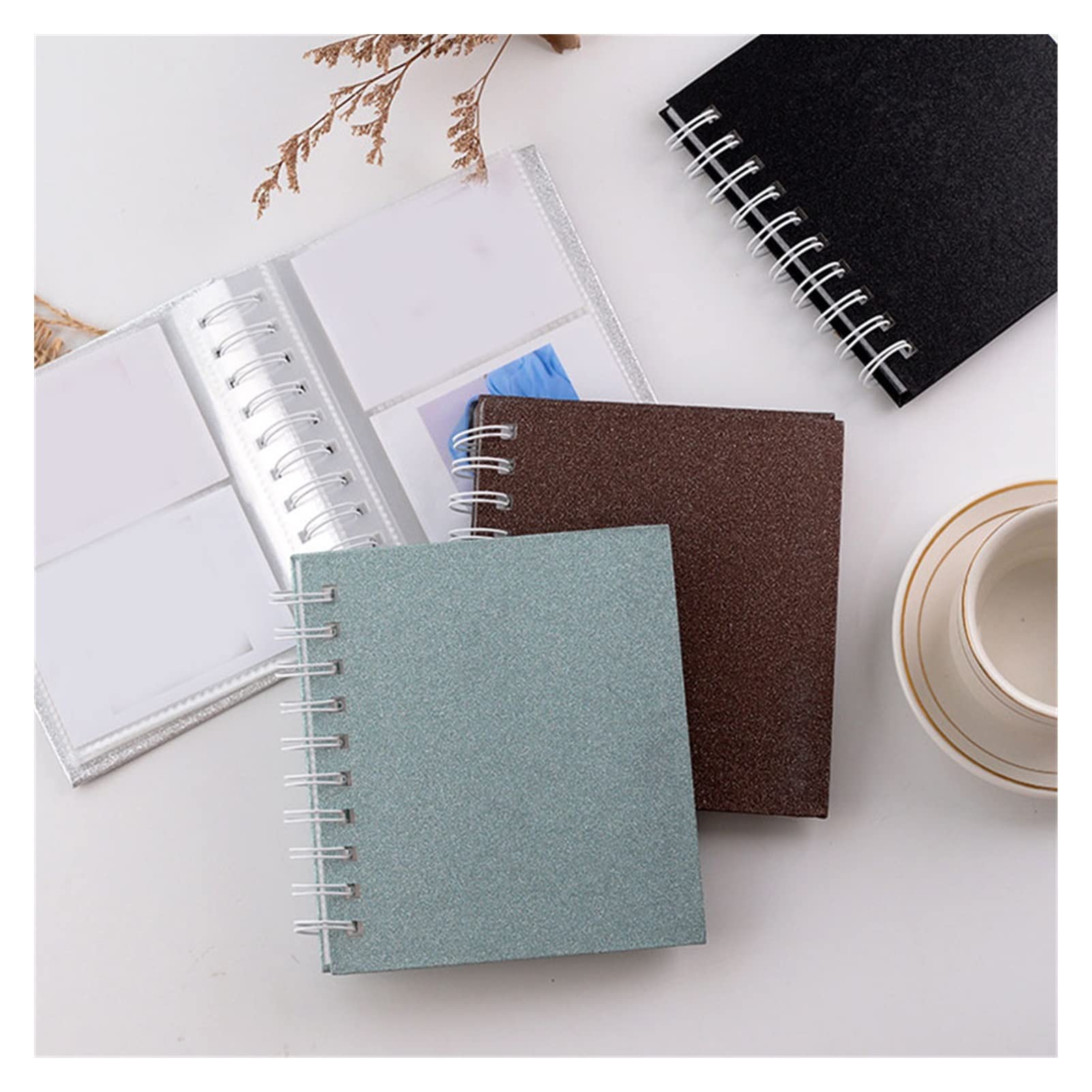 GLigeT Album fotograficzny 3-calowy mini album na zdjęcia 100 zdjęć etui na karty etui na karty wolne od ramki na zdjęcia kolekcja album na książki (Kolor: Czerwony