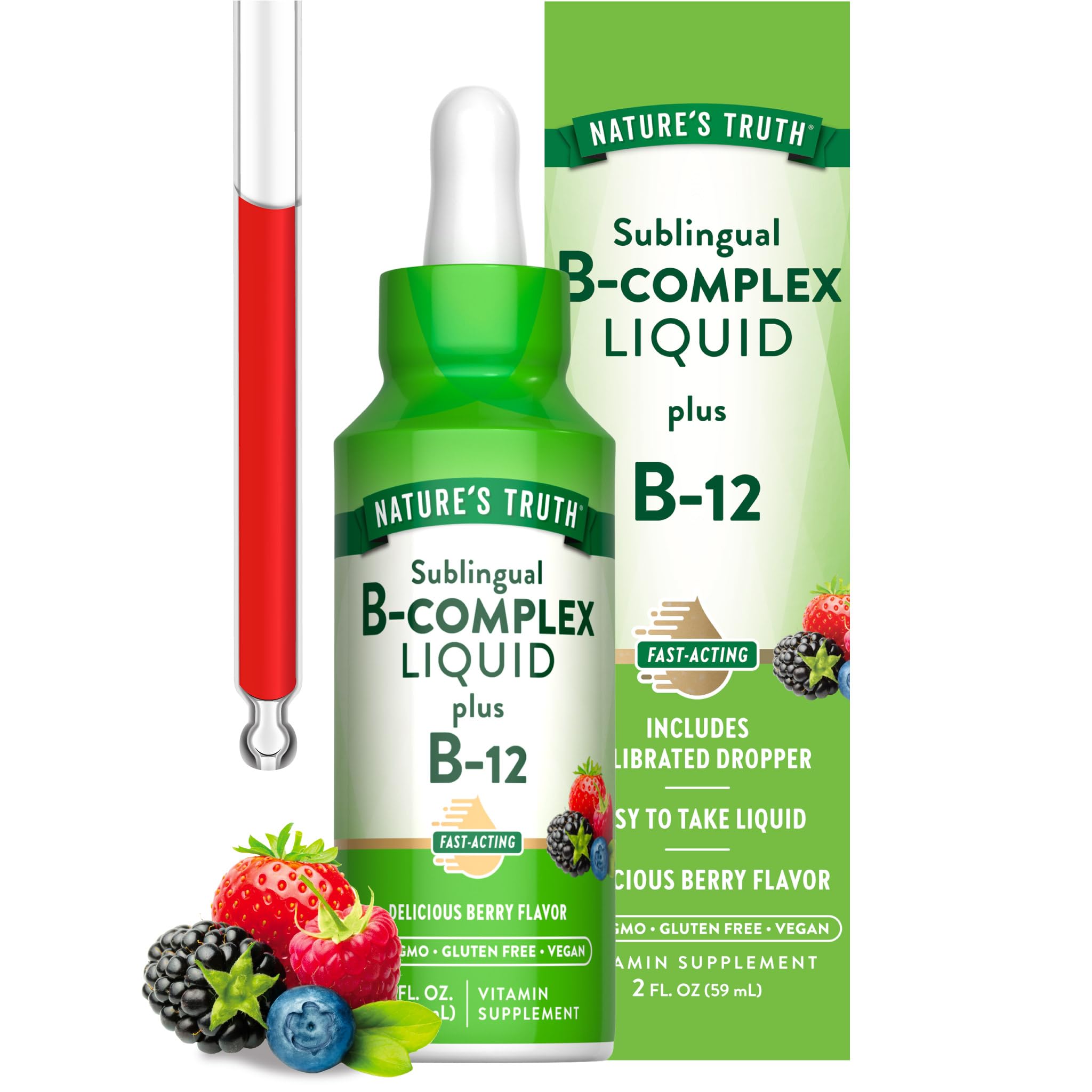 Nature's Truth Sublingual B Complex | with B12 | 2 Fluid Ounces