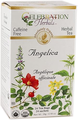 CELEBRATION HERBALS Angélica Root Organic 24 Bolsa, 0.02 libras