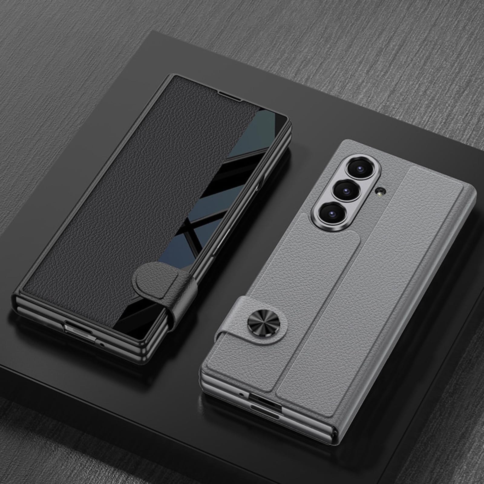 Etui do Samsung Galaxy Z Fold 8 Ultra, wzór skóry z włókna węglowego