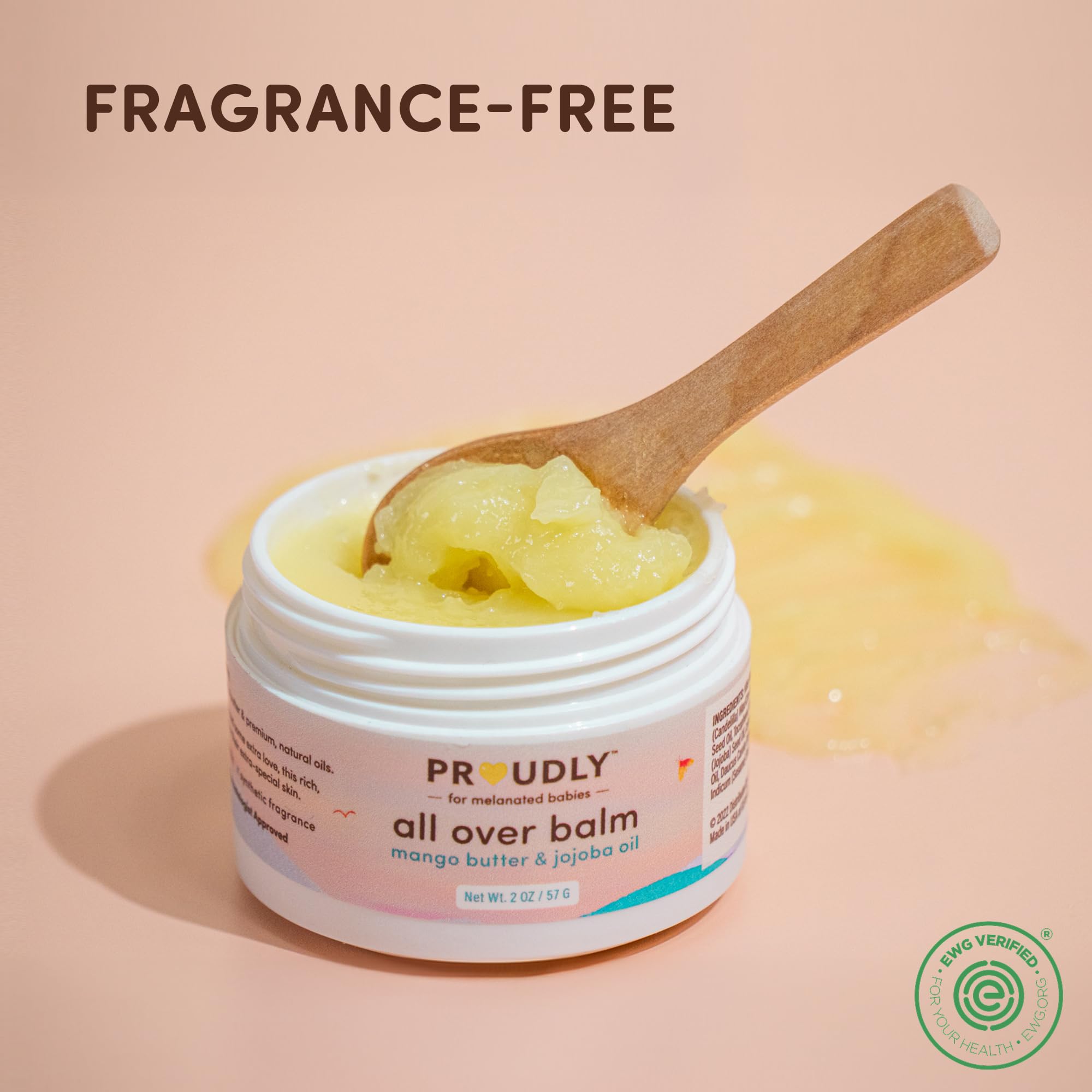 PROUDLY All Over Balm von Gabrielle Union & Dwyane Wade, hilft bei der Linderung von Wiegenmütze & Ekzemen, für schwarze und braune Babys, trockene, empfindliche Haut, frei von Frangrance