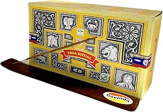 Govinda Incense Stick Holder Bundle with Satya Bangalore (BNG) Super Hit Yoga Ritual Incense Sticks - 12 Boxes x 15 Grams