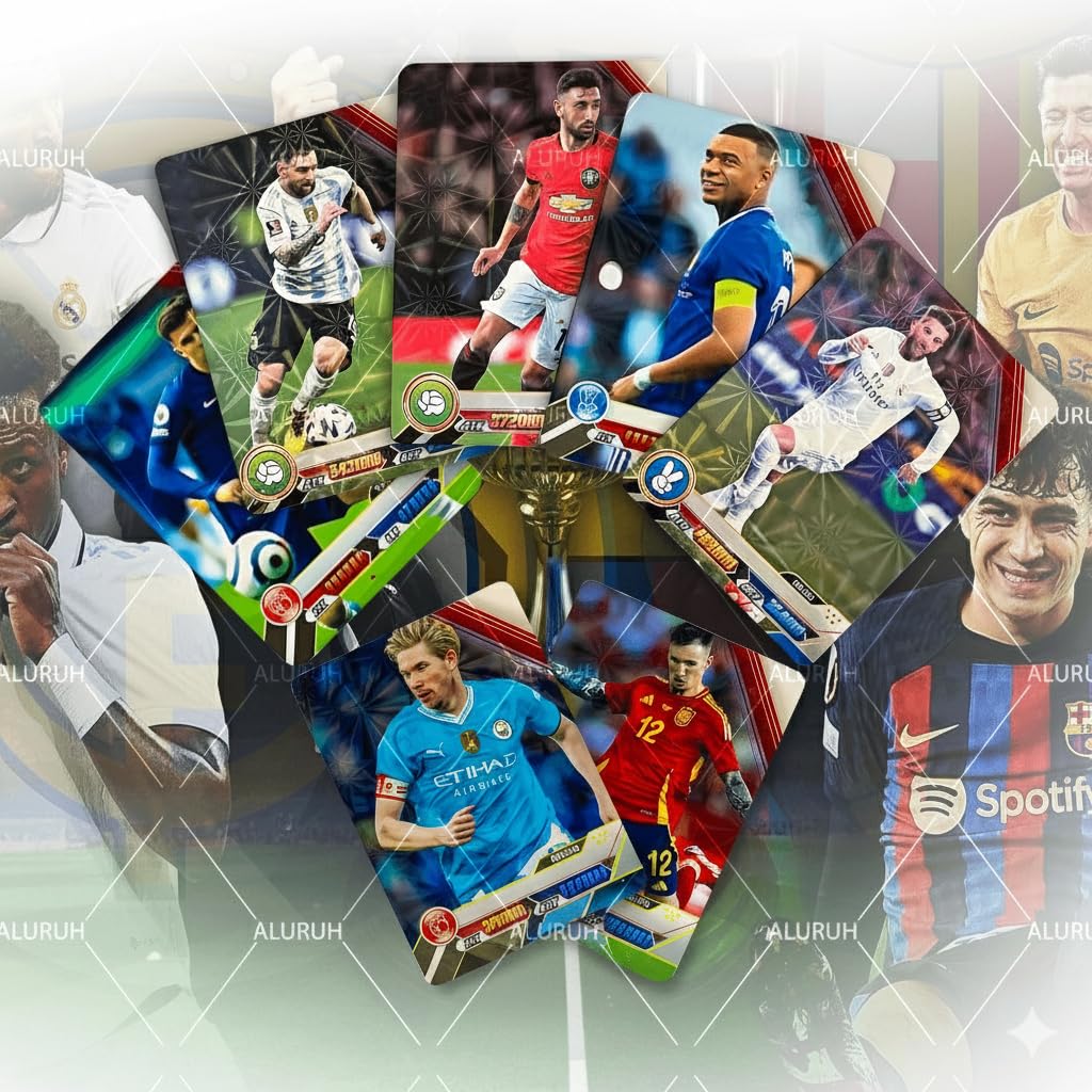 Euro Soccer Trading Packs 2024-25 | 4 Packs – 32 Collectible Football Cards for Fans & Players | Legendary Random Pack in Each Set | Fun & Collectible