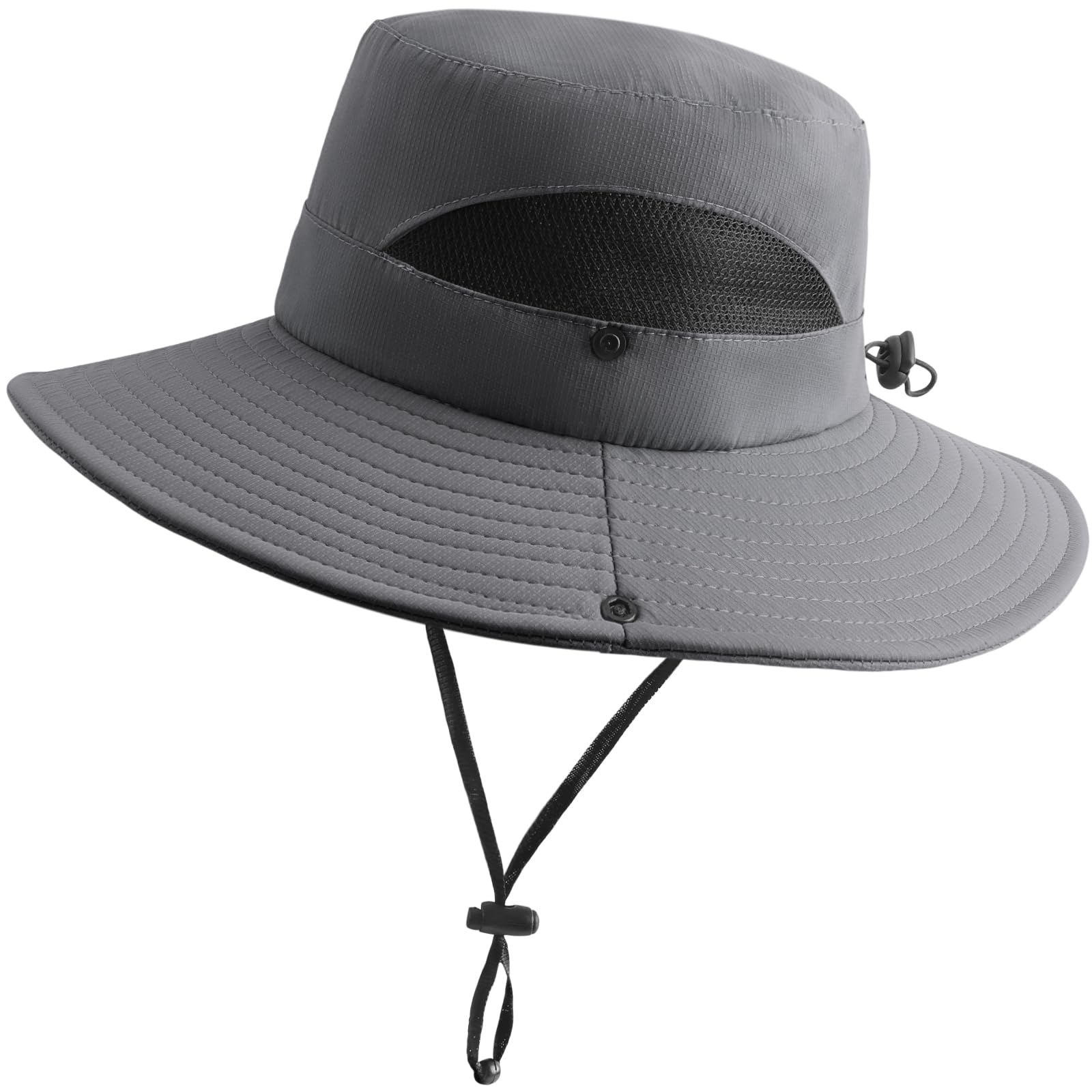 DRESHOW Women Sun Hat Wide Brim Outdoor UV Protection Summer Hats Foldable Mesh Beach Fishing Bucket Cap