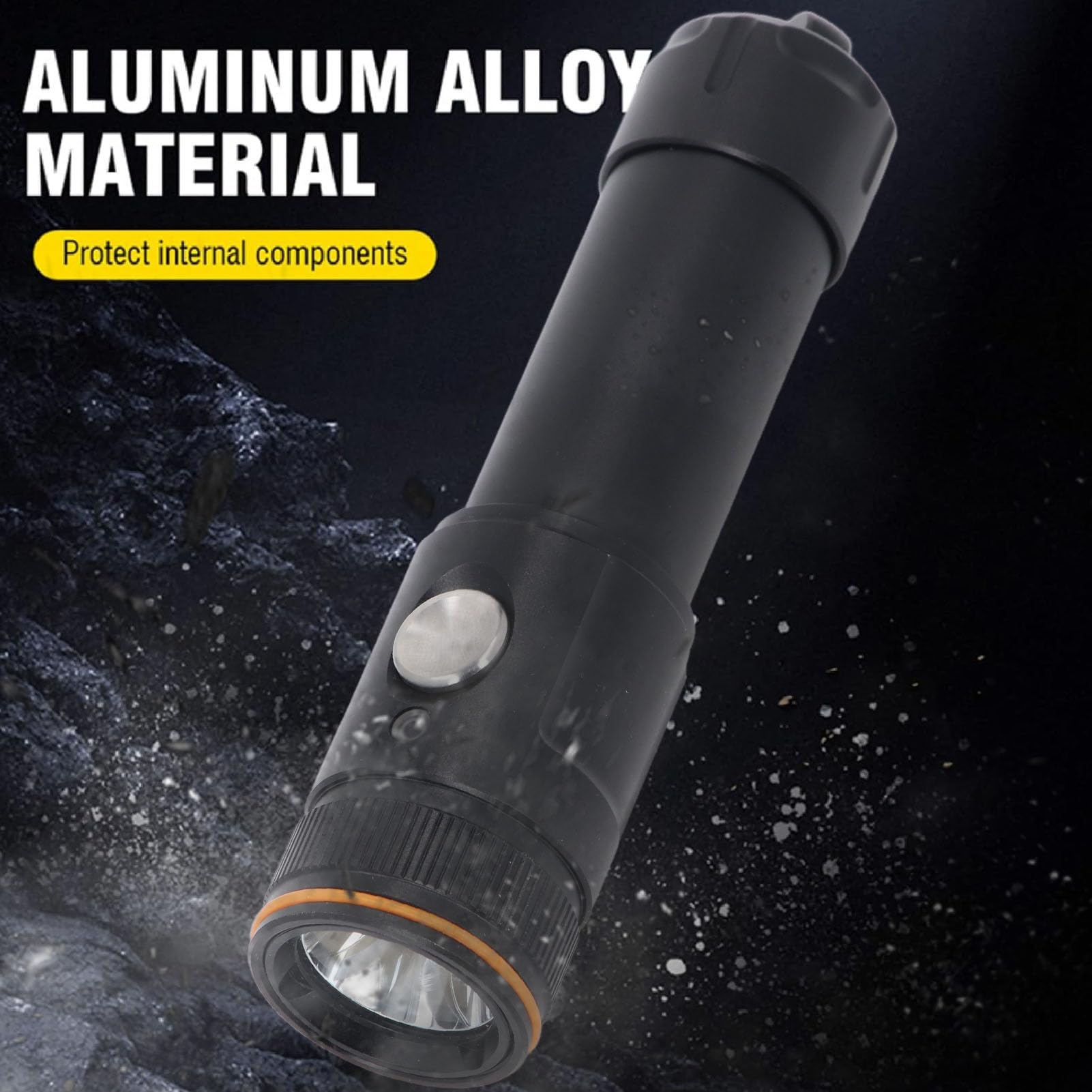 Torcia per Immersioni Subacquee, Torcia Subacquea Ricaricabile Super Luminosa Impermeabile IP68 con Indicatore di Carica, 6 Modalità, per Immersioni, Snorkeling