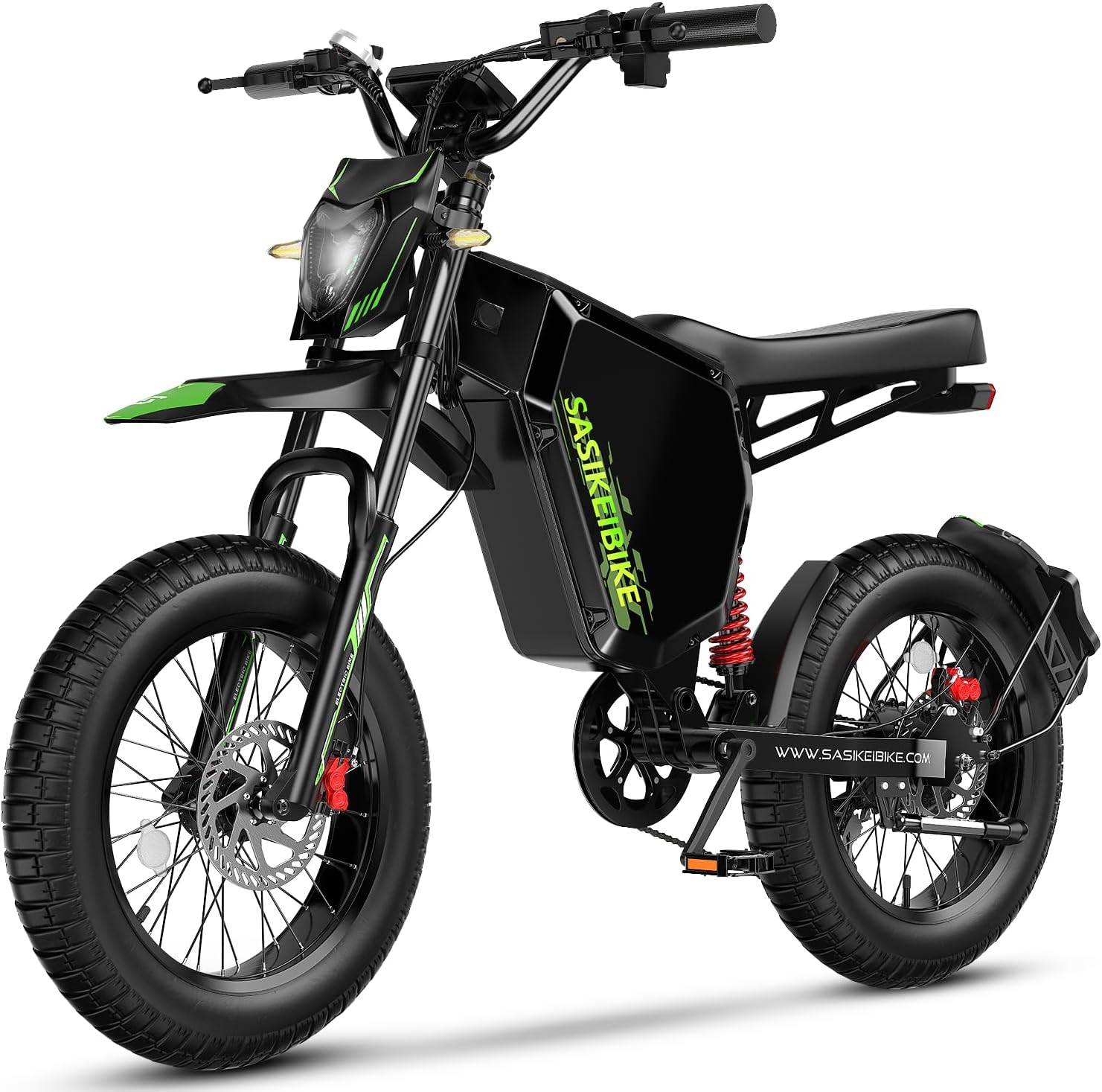 3000W Motor Peak Electric Motorcycle for Adults, 52V 35AH 45MPH+ Ebikes for Adults,20" Fat Tire Electric Dirt Bike,100 Miles Mountain Off-Road E Dirt Bike,Dual Hydraulic Brakes UL Certified