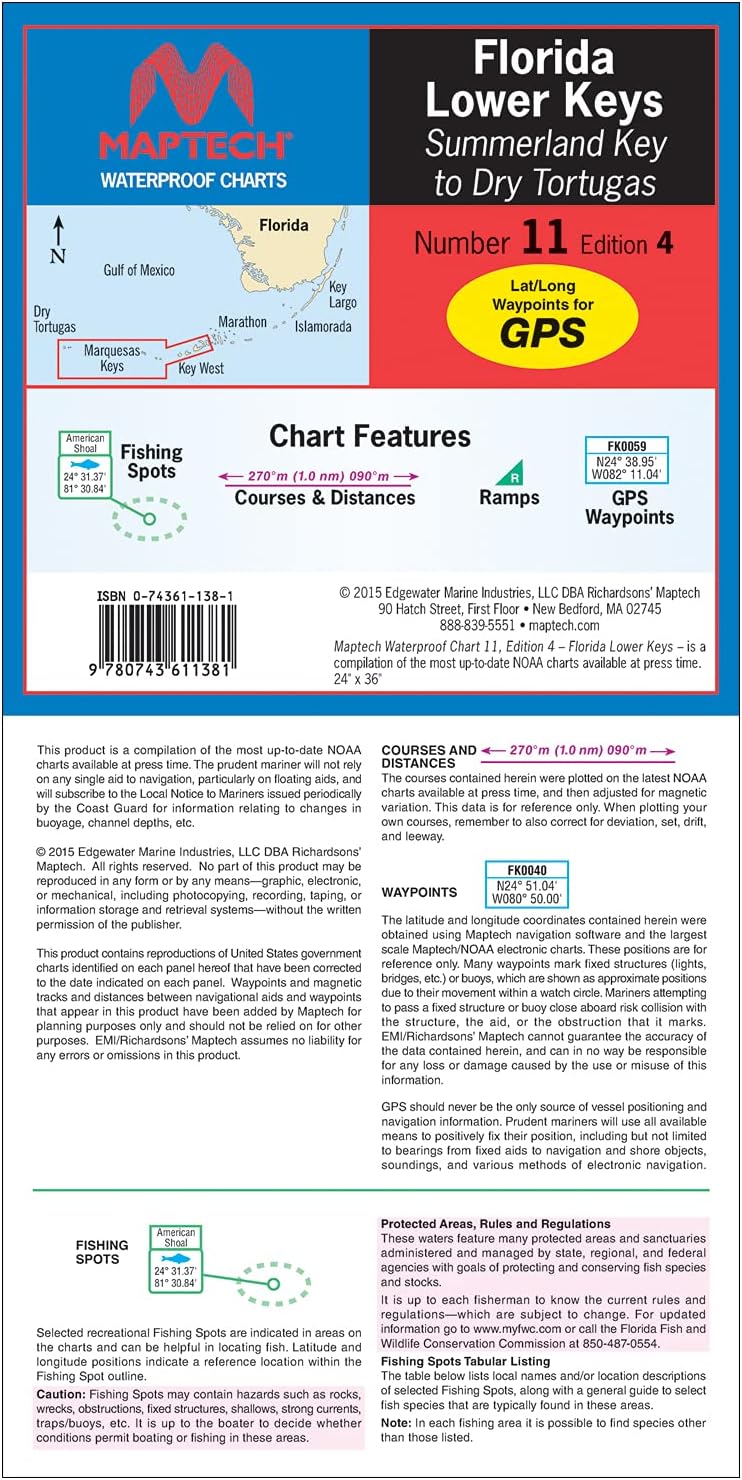 Florida Lower Keys Summerland Key to Dry Tortugas Chart No. 11, 4th Ed
