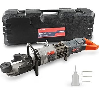Electric Hydraulic Rebar Bender 1150W Hydraulic Rebar Bending Machine 7/8 #7 10-22mm Rebar Within 2.5-3s Easy Bending Rebar Steel Rod