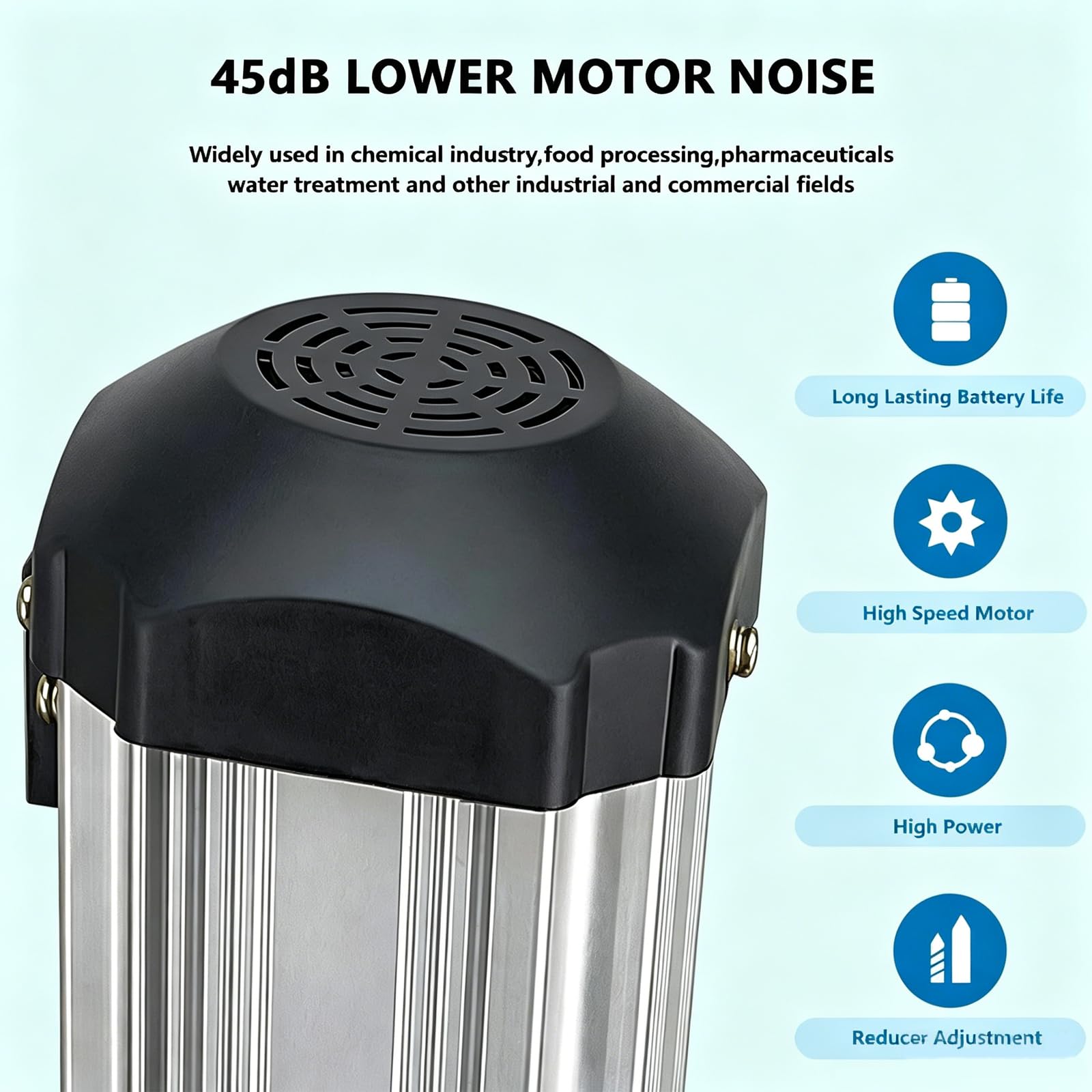 Agitador Eléctrico para IBC De 2100 W, Mezclador Industrial De Tanque De Alto Par con Control Digital De Velocidad, Bajo Nivel De Ruido, Apto para Mezclas Prolongadas, Seguro B