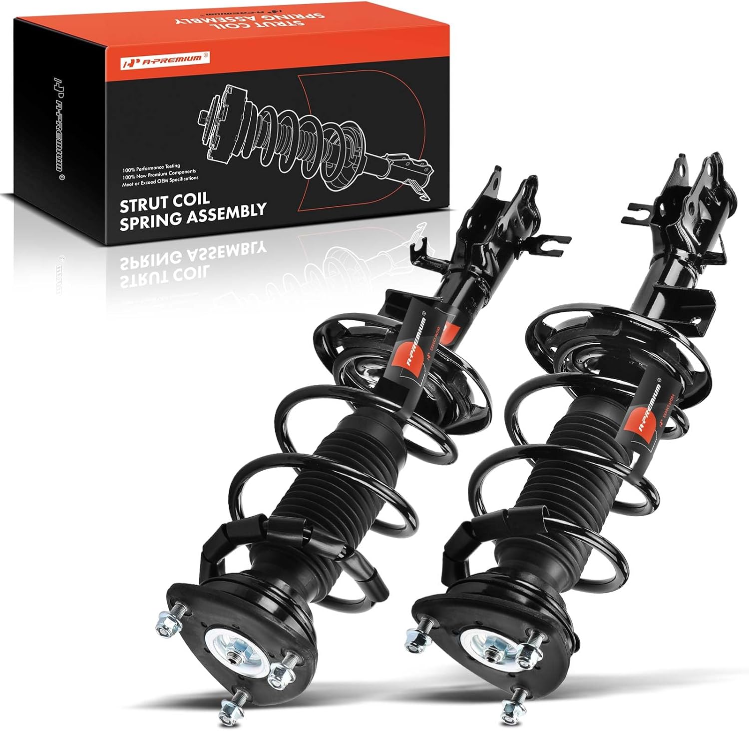 A-Premium Front Complete Struts Compatible with Toyota Yaris 2019-2020, Yaris iA 2017-2018 & Scion iA 2016-2x Replacement Suspension Shock Absorber with Coil Spring Assembly