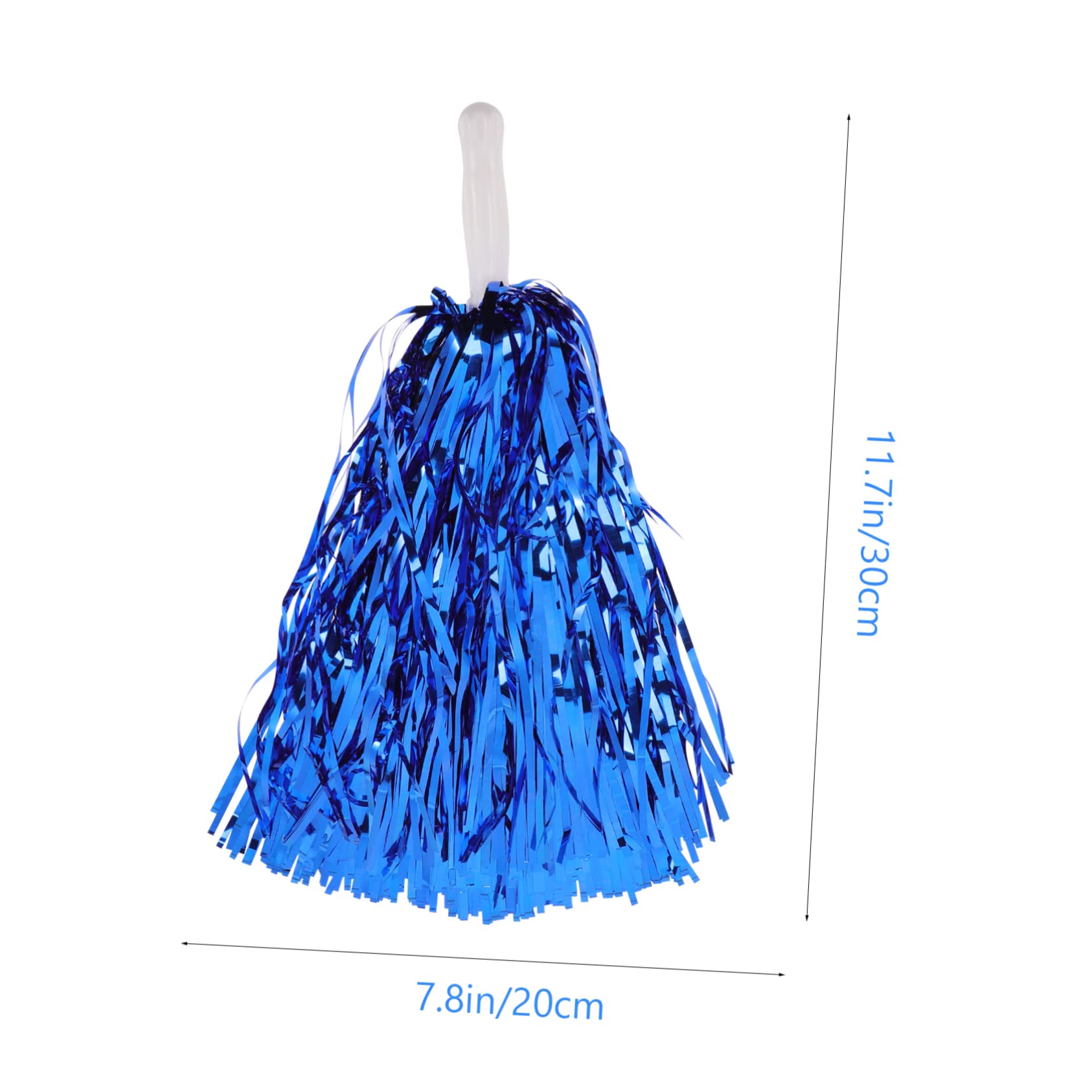 POPETPOP 4pcs Flower Cheerleader Cheering Pom Poms for Dance Poms Pom Poms Cheer Cute Cheerleading Pompoms Party Accessory Cheerleading Accessories Large Aluminum Foil Wire Blue