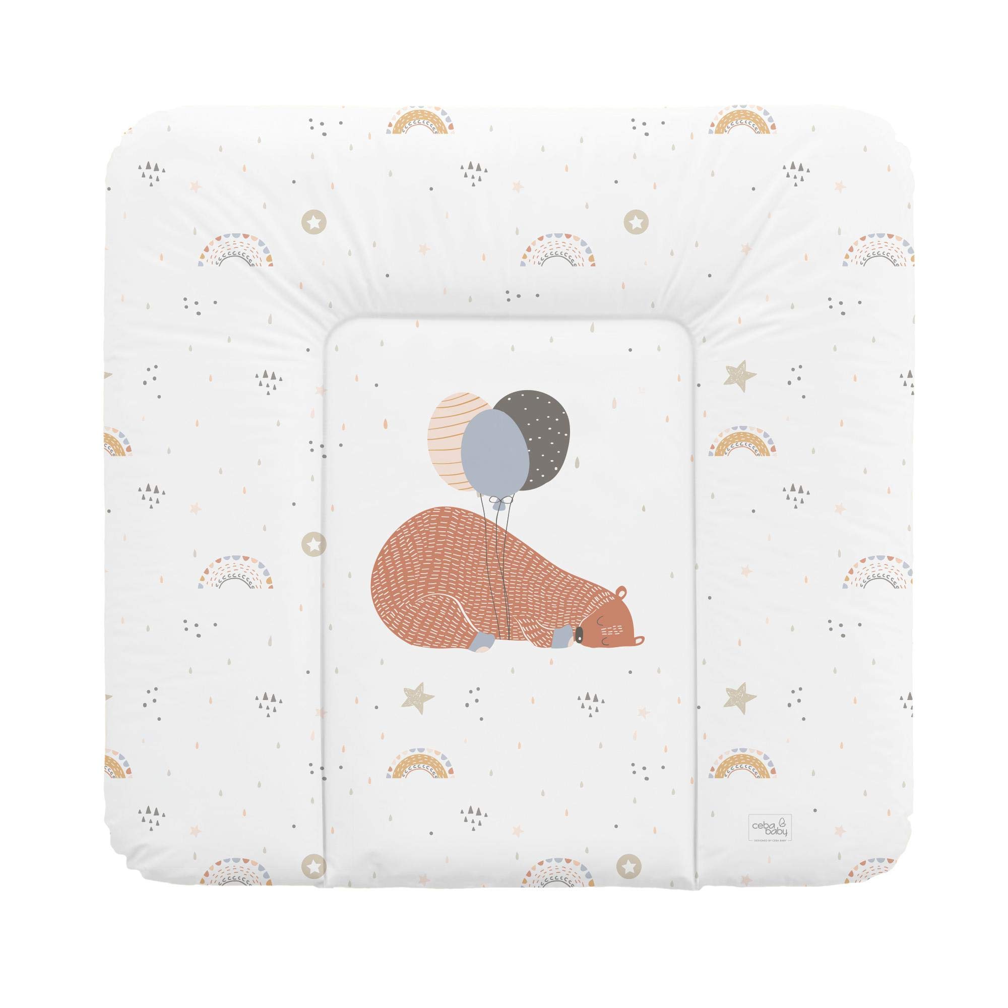 Ceba Baby® Wickelauflage 75x72 cm – Weiche Wickeltischauflage für Jungen & Mädchen – Wasserdicht & Abwaschbar – OEKO-TEX® 100 – Made in EU - Big Bear