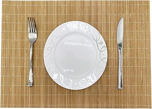 ANDSTAR Juego de 2 piezas esterillas de bambú para enrollar sushi, estilo japonés, natural, antideslizantes, de bambú, lavables, resistentes al