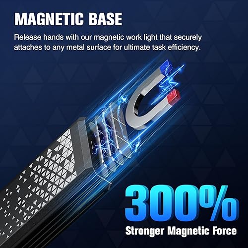 Miniatura 6 de RECHOO Paquete de 2 linternas recargables de alto lúmenes, linterna magnética EDC con clip, 8 modos de potente linterna LED de bolsillo, linternas