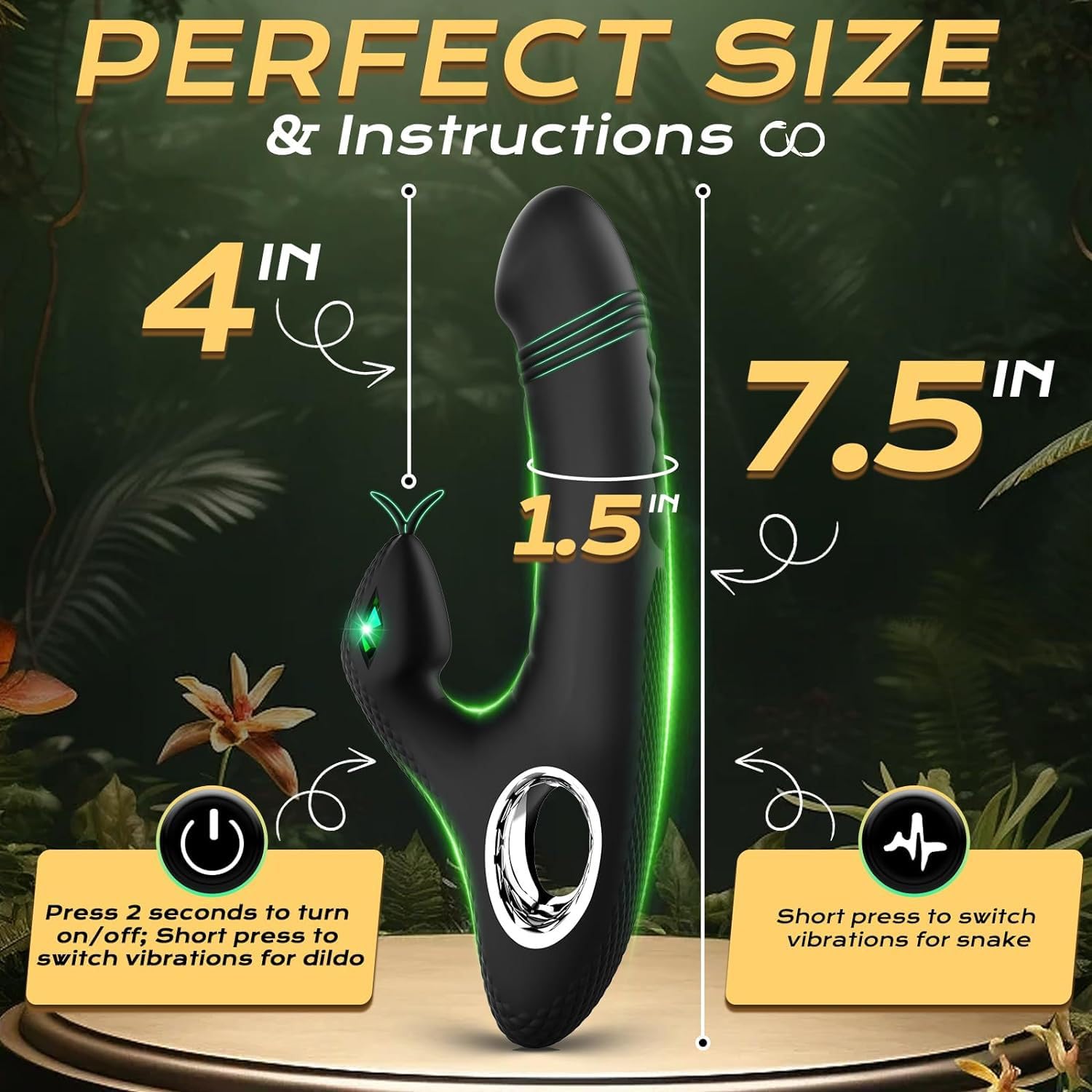 Generico Vibratore Del Punto G 4 in 1 Dildo Realistico Giocattoli Del Sesso Per Adulti 2 Motori 10 Vibrazioni Vibratori Femminili, Giocattoli Per Adulti Per Le Donne Giocattoli Del Sesso