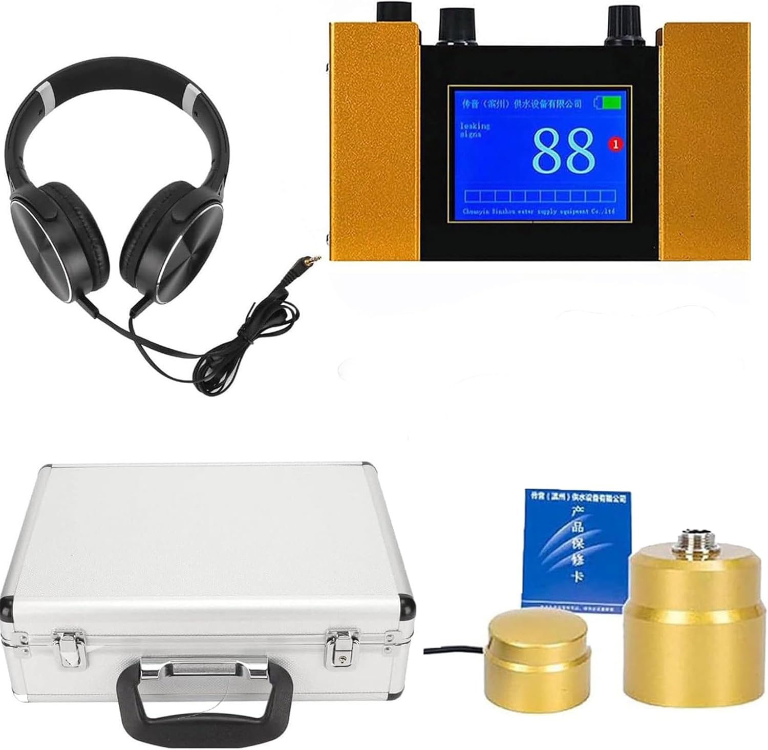 Water Leak Detector,Underground Pipe Water Leak Sensor with Adjustable Gears for Floor Heating Water Leakage Detecting Reducing Waste and Saving Bill