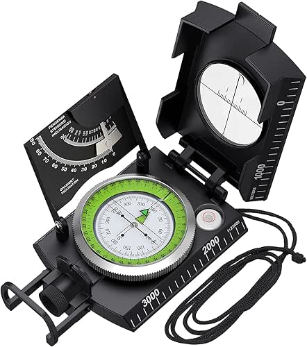Proster IP65 Compass Hiking Survival - Lensatic Sighting Compass for