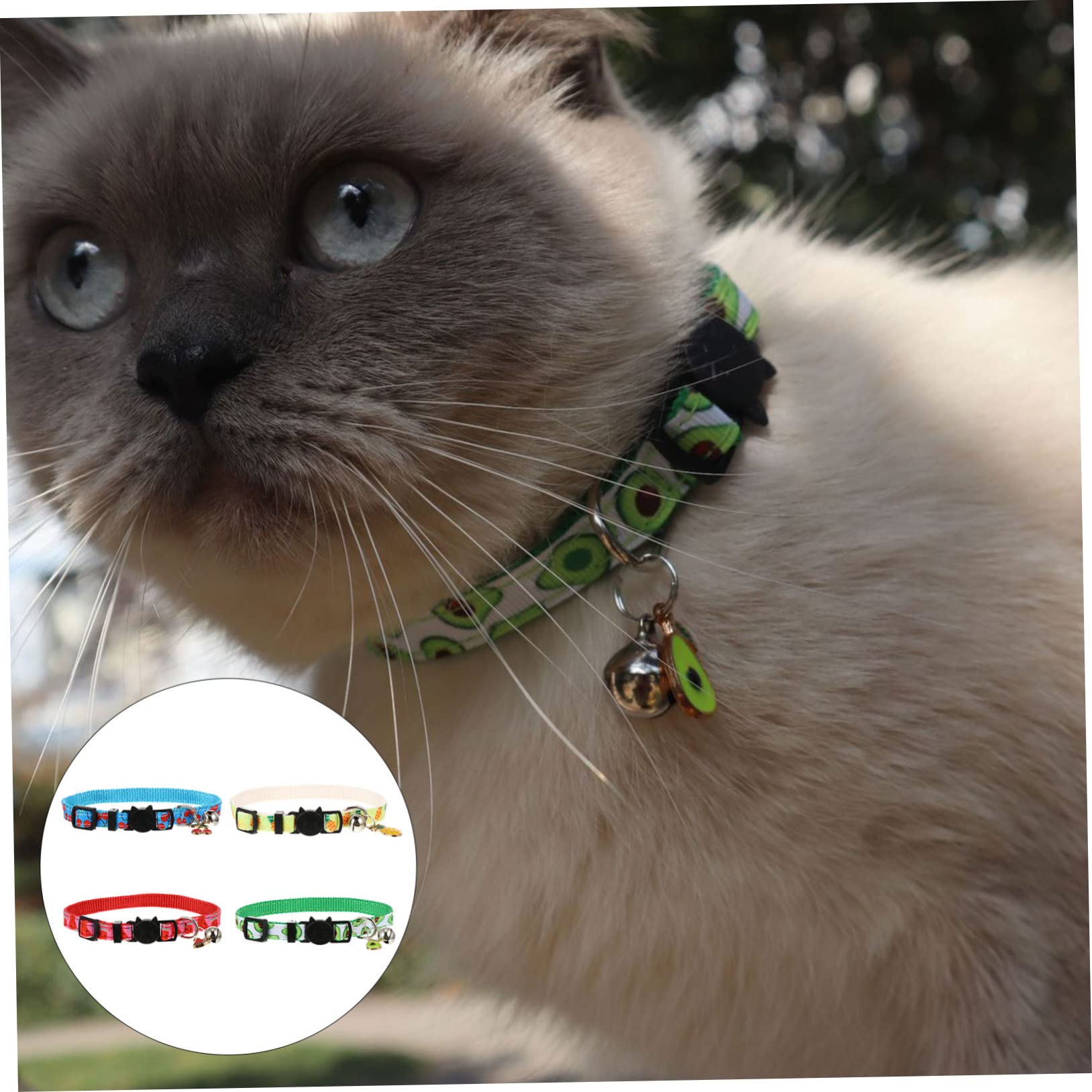 Happyyami 12pezzi Collari Per Gatti Regolabili Con Campanello Set Di Collari Stile Frutta Avocado Ananas Anguria Per Cani e Gatti Colori Vivaci e Comfort Ottimale