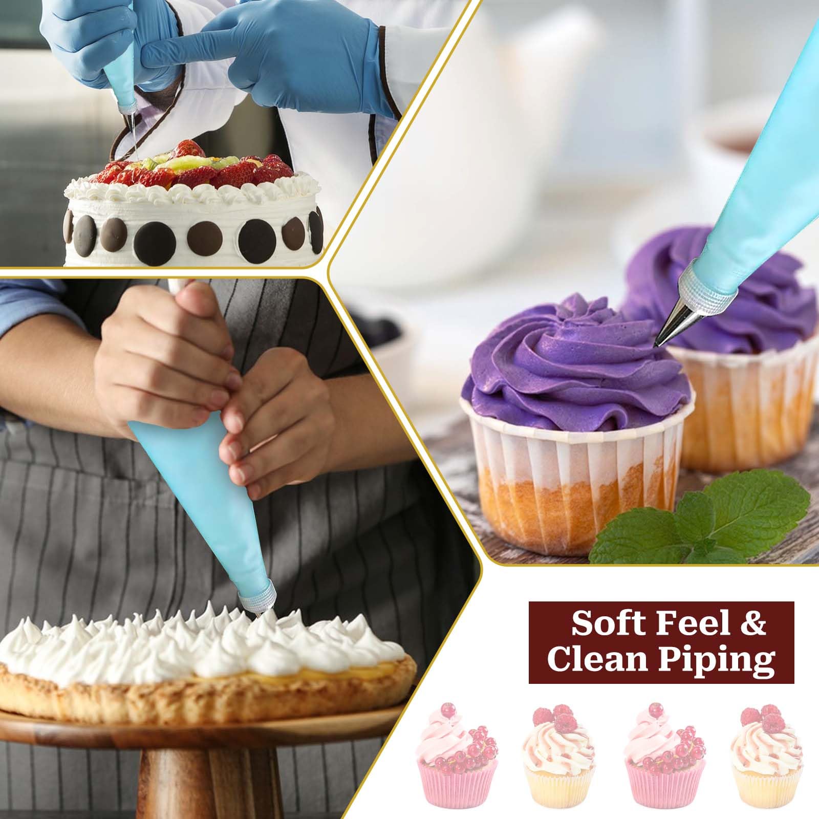 Poche A Douille Patisserie Reutilisable Lot De 3 Poches à Douille En Tissu Pour Décoration De Gâteaux Poche à Douille Reutilisable Professionnelle