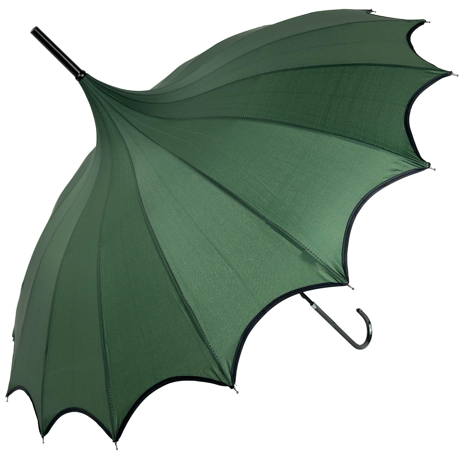 Soake Fern Green Boutique Scalloped Pagoda Umbrella