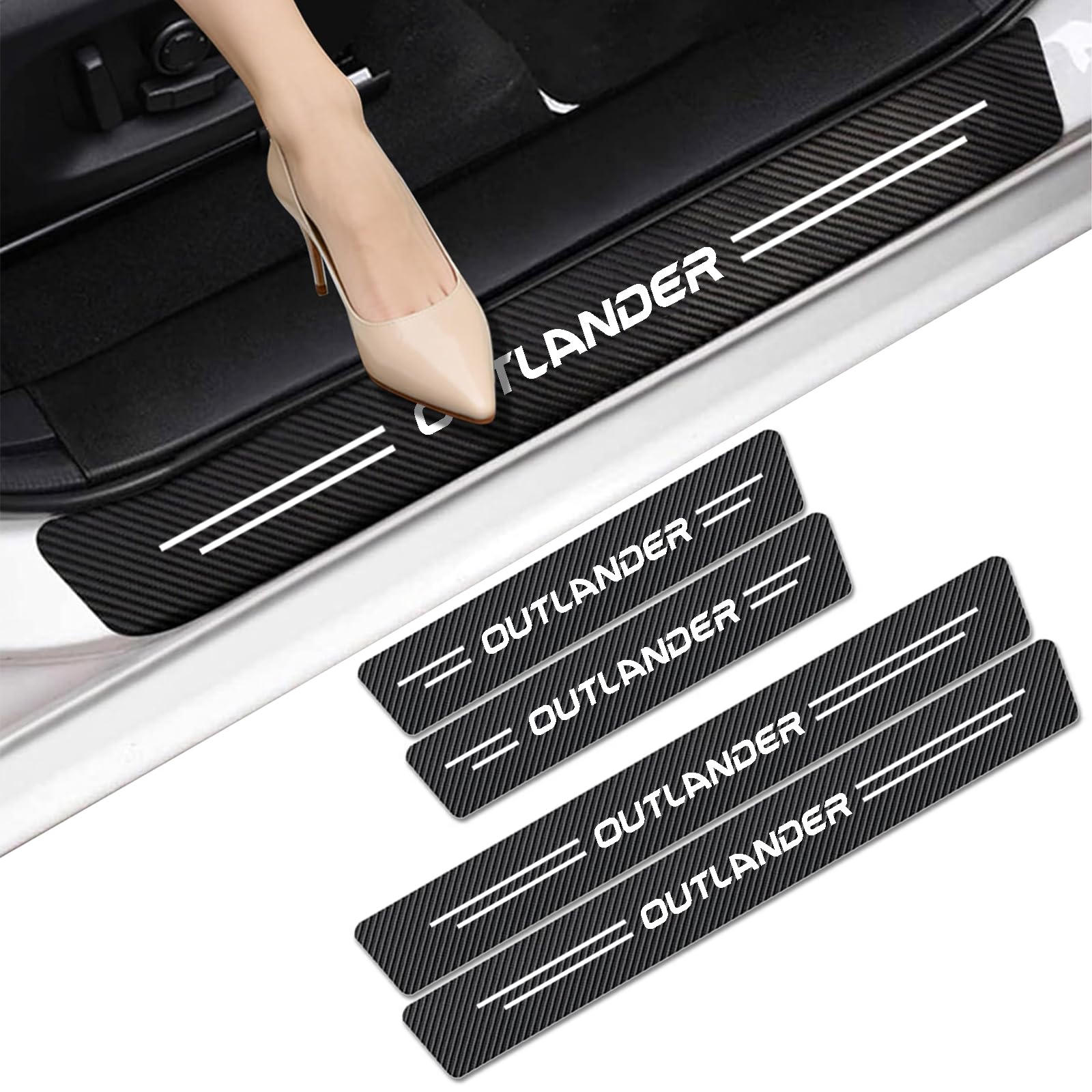 Wxh97f Normal Car Door Sill Protector For Mitsubishi Outlander 2008-2026