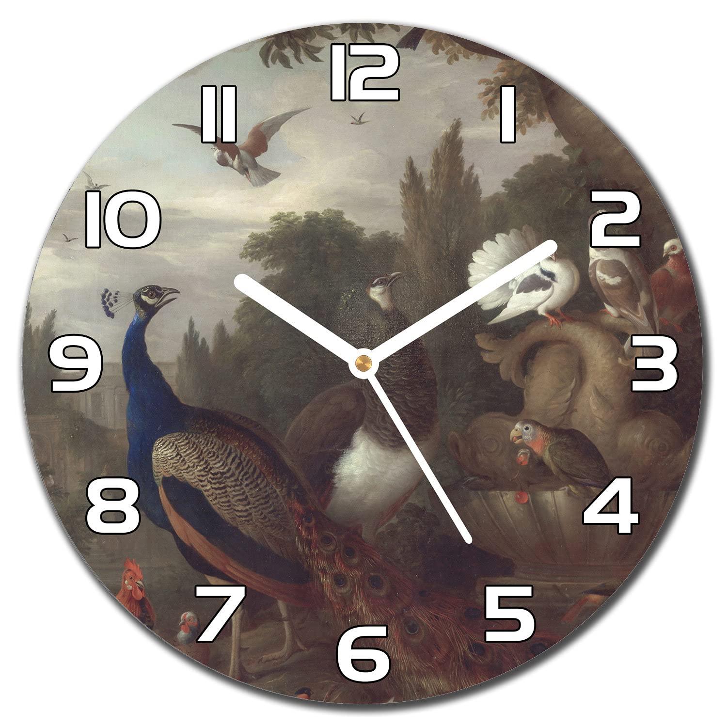 Horloge en verre paon pour illuminer la décoration de votre salon moderne
