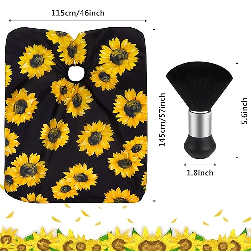 Miniatura 22 de FEBSNOW Capa de peluquero impermeable profesional para corte de cabello, cepillo para corte de pelo, verde militar, kit de peluquería para barba