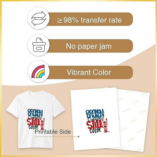 Vista 8 de A-SUB Kit de inicio de sublimación con papel de sublimación de 8.5 x 11 pulgadas y 16.2 fl oz CMYK Kit de tinta de sublimación para transferencia