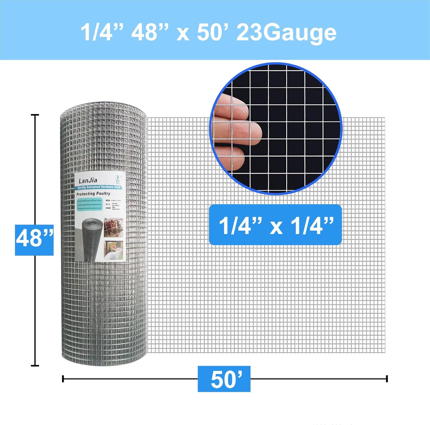 Heavy Duty Hardware Cloth Roll 1/4 inch Mesh 48x50 Malaysia Ubuy