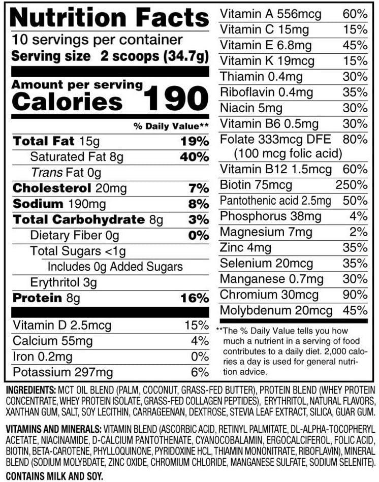 SlimFast Keto Meal Replacement Powder, Vanilla Cake Batter, Low Carb with Whey & Collagen Protein, 10 Servings : Grocery & Gourmet Food