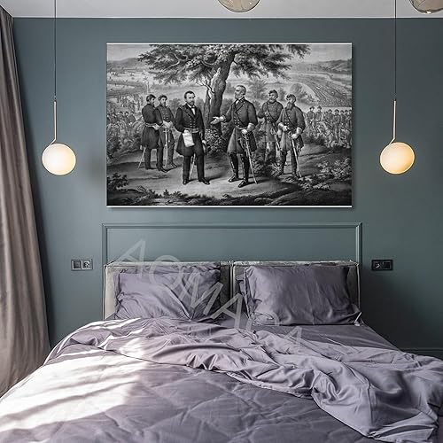 Miniatura 8 de Posterazzi - Póster de Robert E. Lee to General Ulysses S. Grant, pintura en lienzo, pósteres e impresiones artísticas de pared para sala de estar,