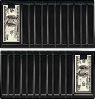 NORJIN 24Pcs Check Presenters with Clip, Restaurant Check Presenters Tip Trays Guest Check Card Holder - Black