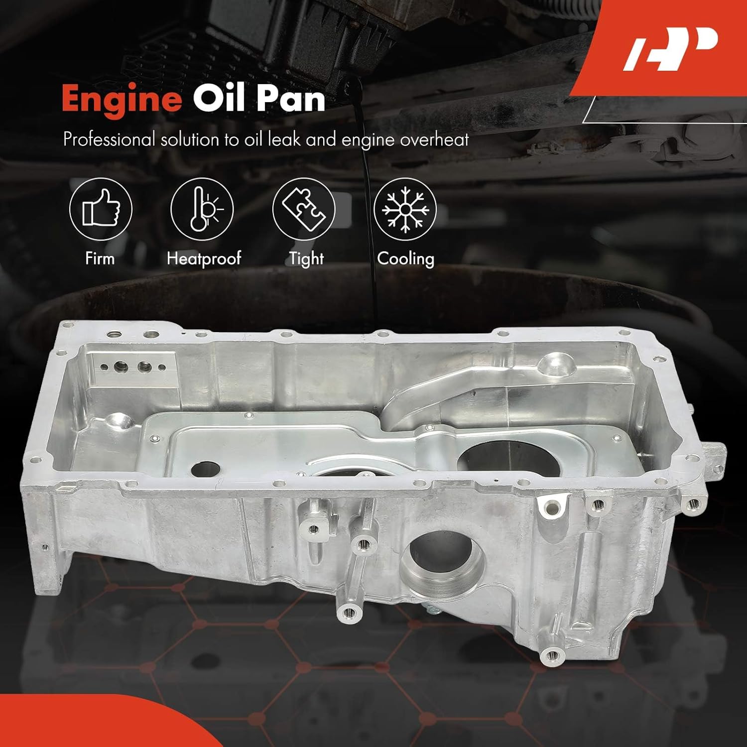 A-Premium Engine Oil Pan Sump with Drain Plug & Gasket Compatible with Chevrolet Trailblazer, Trailblazer EXT, SSR & GMC Envoy, Envoy XL, Envoy XUV & Buick Rainier & Isuzu Ascender & Saab 9-7x