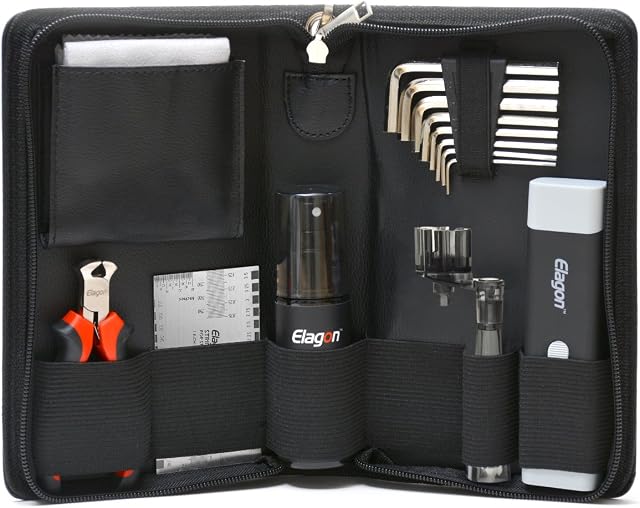 Elagon Pro Care Kit (ST) Top Quality Guitar Cleaning/Maintenance Kit. All Essential Guitar Tools to Keep Your Guitar Clean & Well Set Up For Best Playability/Speed! Perfect Guitar Kit for Home & Gigs.