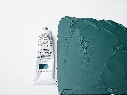 Miniatura 2 de Winsor & Newton Color al óleo para artistas, tubo de 1.3 fl oz (1.25 oz), verde mineral profundo