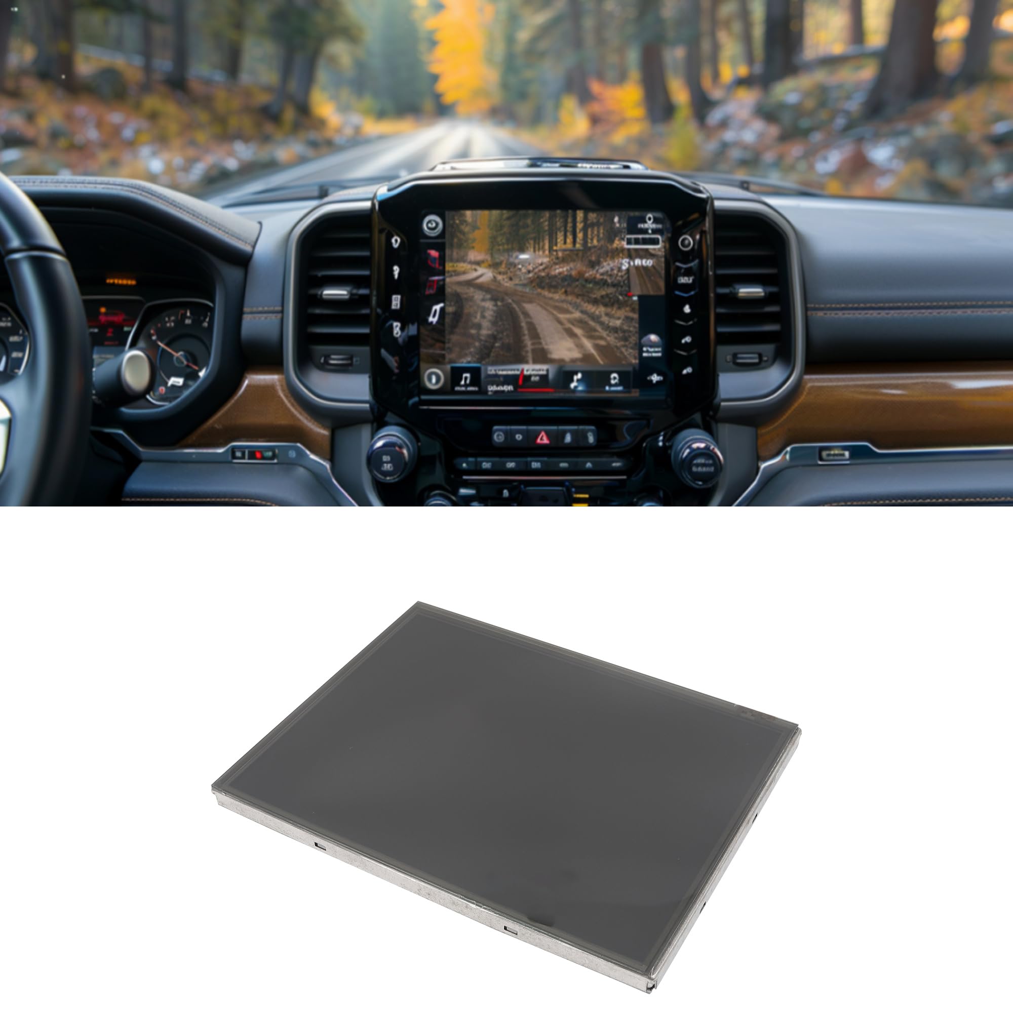 Dasbecan 8.4 inch Uconnect LCD Monitor Touch Screen Digitizer Compatible with Jeep Grand Cherokee Dodge Charger 2014-2017 Replace DJ084NA01A