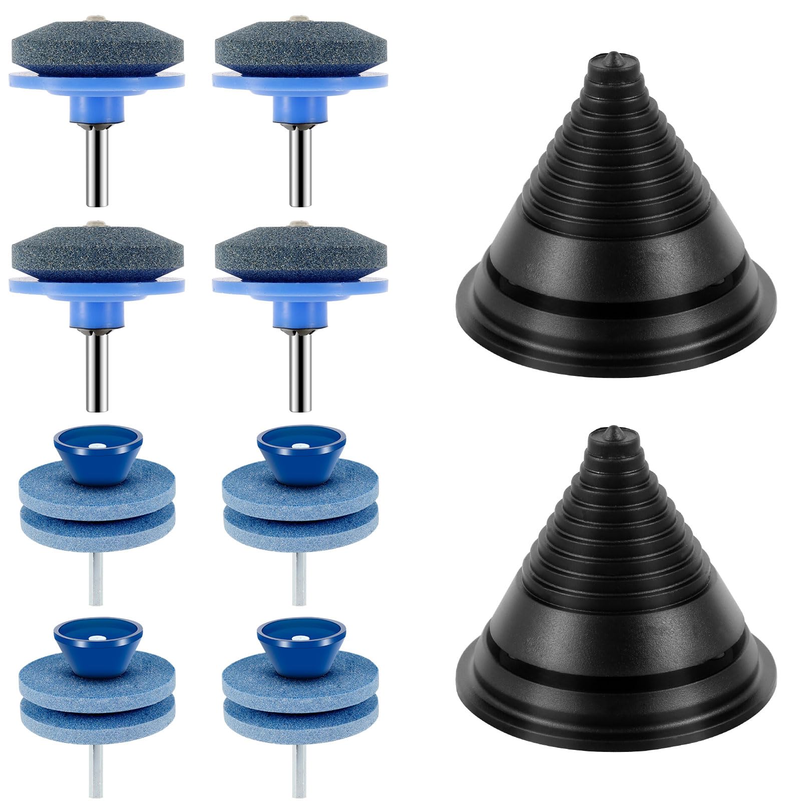 FALESOUL 8Pack Lawnmower Dull Blade Sharpener, Lawn Mower Blade Sharpener for Power Hand Drill, Universal Lawn Mower Sharpener Tool, Lawn Mower Blade Sharpener Tool For Any Power Hand Drill