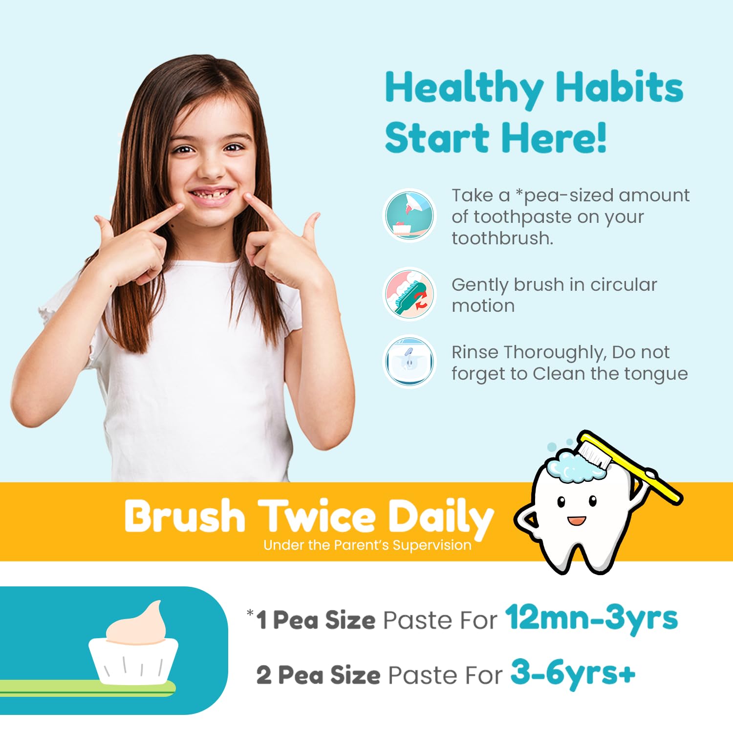 Mother Sparsh Toothpaste for Kids-50g, Mix Fruit (With Free Toothbrush) | Strengthens Gums, Whitens Teeth | Preservative & Fluoride Free Baby Toothpaste | Anti Cavity + Enamel Care - Image 7 thumbnail