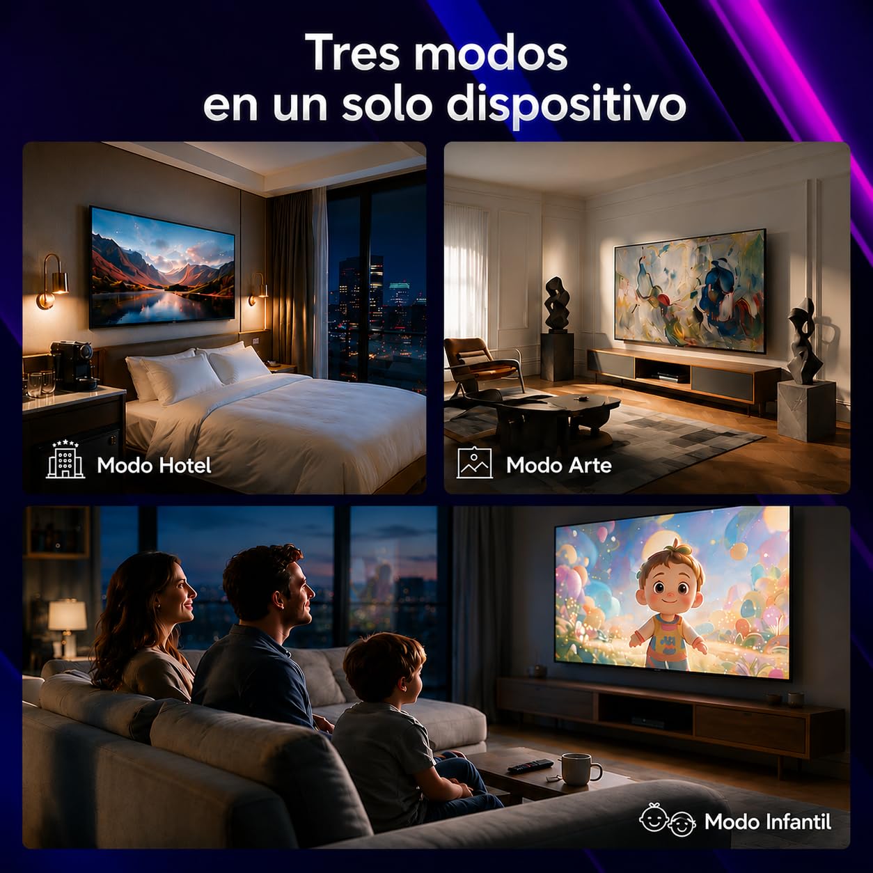 Antteq Vita Smart TV 32 Pulgadas,(Televisores 81cm) 2K D-LED,App Store,Share to TV,Netflix/Youtube/Pluto TV,WiFi,Modelo 2024