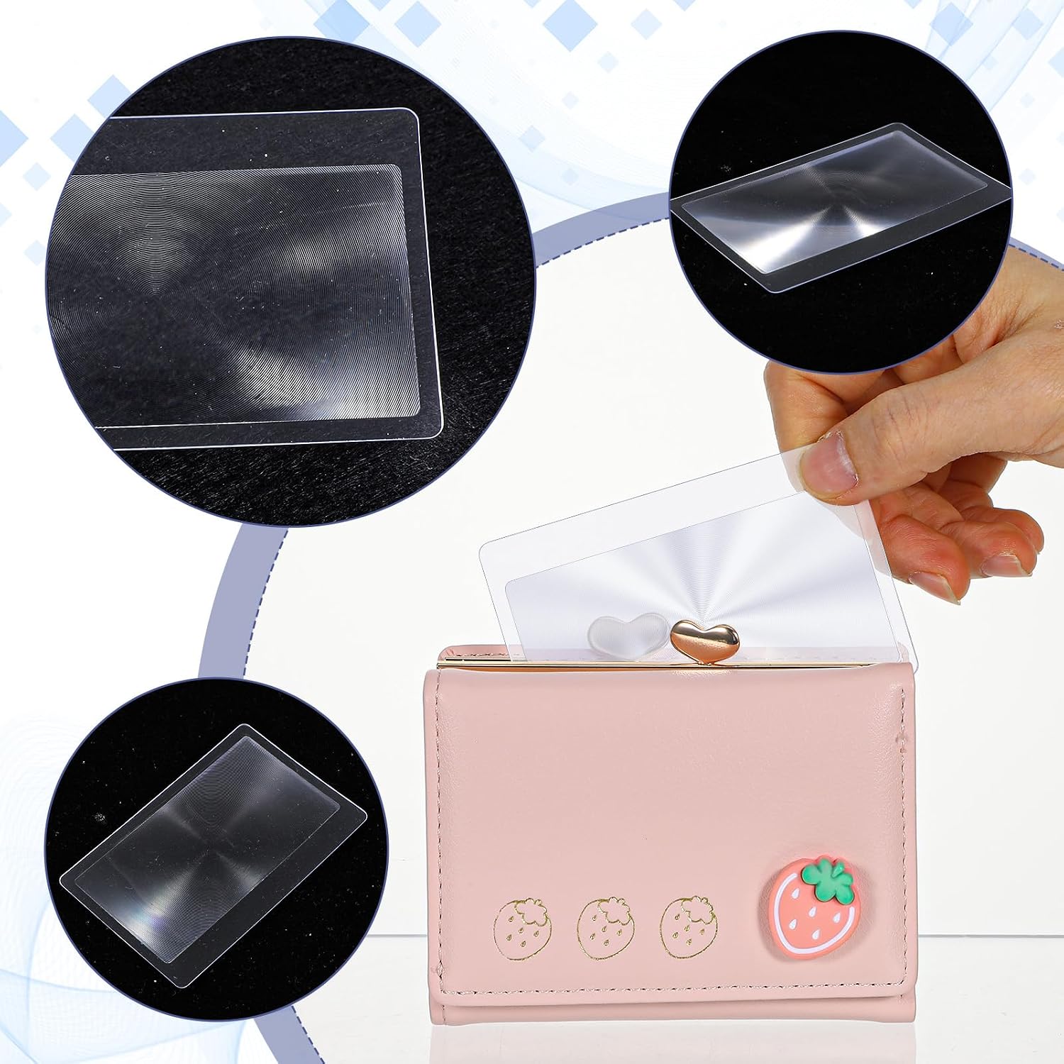 200 Pcs Thin Fresnel Lens, Credit Card Size Pocket Magnifier, Kid Magnifying Lens Portable Magnifying Lens for Reading for Reading and Fire Starting