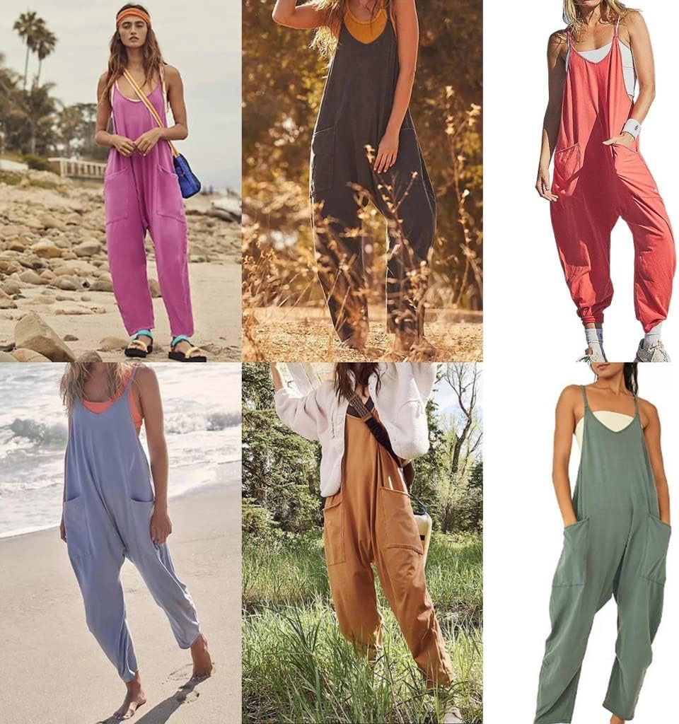Verstelbare overall voor dames, casual zomerjumpsuits met zakken