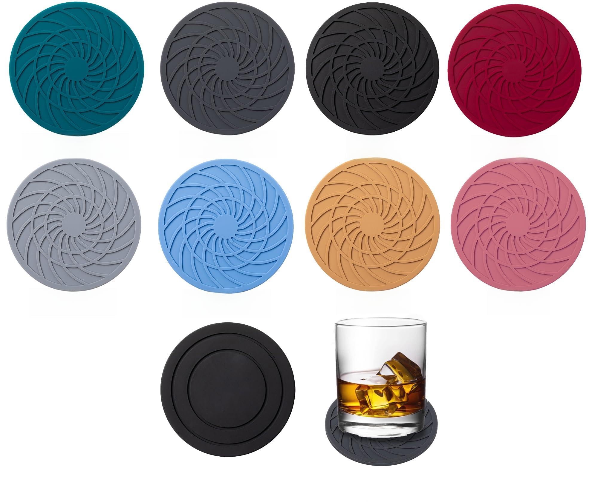 Dessous de verre silicone antidérapants pour supprimer les traces sur la table